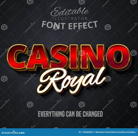 Casino efeito de texto psd