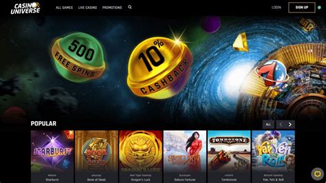 Casino universe aplicação